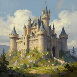 digital art, environment, artstation, castle, painting, aaron mcbridge n - 9