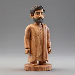 wooden figurine of rishi sunak, blender, unreal engine, concept art, octane render, highly detailed, smooth, sharp focus