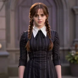 emma watson as wednesday addams, 8 k,