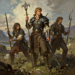 painted of a fantasy hunting scene, fantasy intricate elegant extremely detailed digital painting trending artstation concept art sharp focus illustration art by gustave courbet greg rutkowski craig mullins