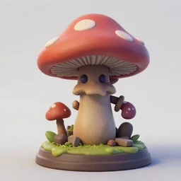 shroomfolk, stylized stl fantasy miniature, 3 d render, activision blizzard style, hearthstone style