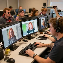 10,100 dorks making pics on the computer