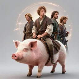 highly detailed portrait of ciri riding a pig, bartlomiej gawel, marcin blaszczak, magical aura