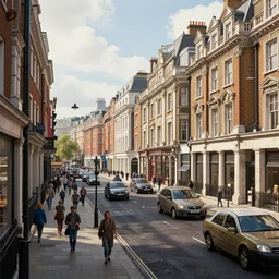 8 k hd detailed octane render of a bustling city street in victorian london