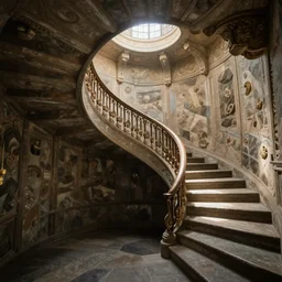 ornate illustration spiral staircase to nowhere