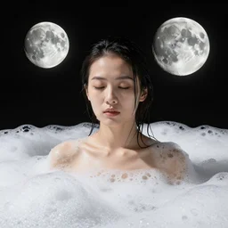 bubble bath on the moon