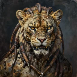 a portrait of the predator by chris ayers, oil on canvas, deep depth field, masterpiece, by james jean, trending on artstation, featured on pixiv, cinematic composition, hyper - detailed, hd, hdr, 4 k, 8 k
