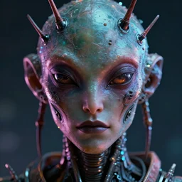 synthwave cyborg insect aliens, detailed face, sharp focus, synthwave art, aesthetic, octane render, raw, cinematic