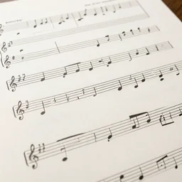 precise authentic detailed legible printed musical notation