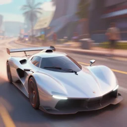 a sci - fi sport car in videogame. len blur, depth unfocused. art by ismail inceoglu, filip hodas, and pixar.