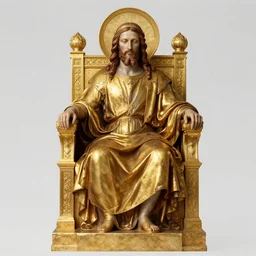 god in heaven sitting on a golden throne, leonardo da vinci style, clear, coherent, detailed, 4 k