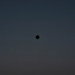 a black dot in the sky, dark lighting, alone