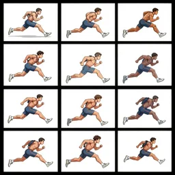 8 frame running animation spritesheet