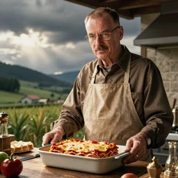 walter white cooking lasagna