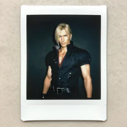 a polaroid photo of albert wesker