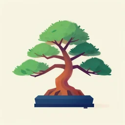bonsai tree but minimalistic concept art by frank stella gilleard james whalen tom, colorful, soft light, trending on artstation, minimalism