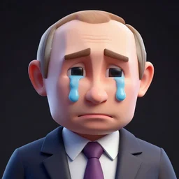 crazy glitchy buggy uncanny valley off - putting strange low poly render of 3 d sad crying depressed vladimir putin portrait, vapor wave style, featured on artstation, cgsociety, unreal engine, octane, volumetric lighting, rtx on, vibrant, by greg rutkowski, grainy, vhs footage still, intricately detailed, award - winning, atmospheric, ambient, symbolic, artistic