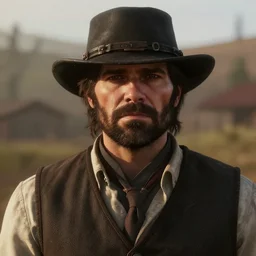 Film still of Felix Kjellberg, clean shaven, from Red Dead Redemption 2 (2018 video game)