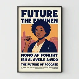 wall poster about the future of feminism inspired by the suffragist movement