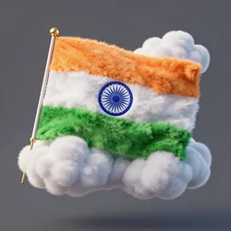 indian flag, 3 d, volumetric, clouds, octane, 3 d render, 3 ds max + vray, art by beeple, india, cinematic