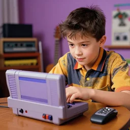 boy from the eighties hacking a nintendo