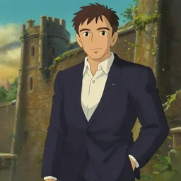 a screenshot of daniel craig as james bond in ghibli style