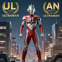 ULTRAMAN standing in a city, fantasy artwork, award winning, mid-shot, hyper detailed, very very very beautiful!, studio lighting, artstation