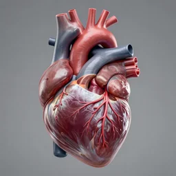 Photograph of a beating human heart, 4k