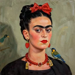 a bird paint by frida kahlo, ultradetailed, artstation, 4 k