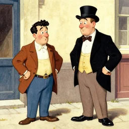 laurel and hardy by greg rutkowski