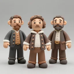 3 d clay model figure, cartoon, plastic action figure, by da vinci