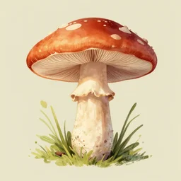 an illustration of a mushroom, by brad holland