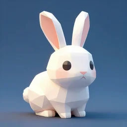 bunny, low poly, trending on artstation