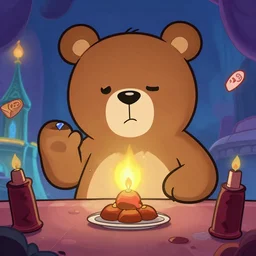 gambling bear cartoon network by disney channel, dc and marvel with style od blizzard