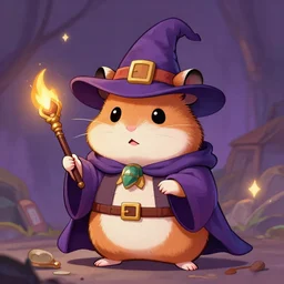 hamster as a wizard, digital art, Trending on ArtStation, HD