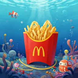 mcdonalds, under the ocean, Trending on Artstation, Hiroaki Tsutsumi style