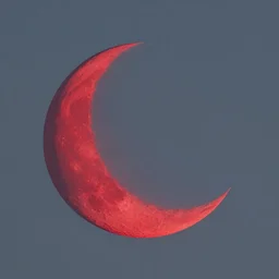 blood red cresent moon
