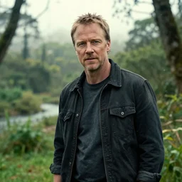 a portrait of a character in a scenic environment by James Cameron