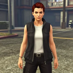 screenshot of ruby rose from rwby in gta v, gameplay