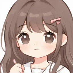 detailed illustration of a kawaii girl, ash brown hair 8 k
