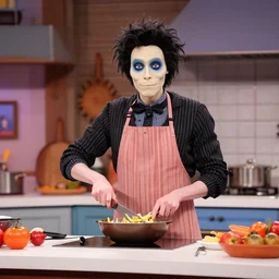 cooking with edward scissorhands, cooking show, television, 4k