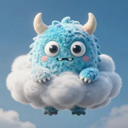 monster clouds, 4k, post-processing, very very detailed, artstation, cute