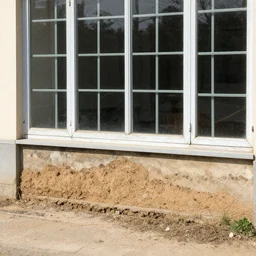 a waste soil style base with large french windows
