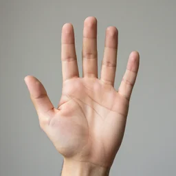 standard human hand photo
