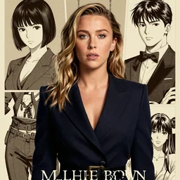 Cinematic poster of Millie Bobby Brown by Butcher Billy and Yoji Shinkawa