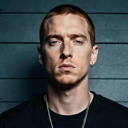 eminem mugshot, cinematic lighting, photorealistic