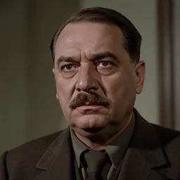60s movie still close portrait of Josip Broz Tito, cinestill 800t eastmancolor, dramatic expression, very detailed, skin texture, high quality