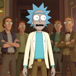 hyper realistic rick sanchez looking as a anthro brick, gorgeous lighting by weta studio, mucha, bautista and norman rockwell and greg rutkowski and tom bagshaw and james gurney and lucasfilm