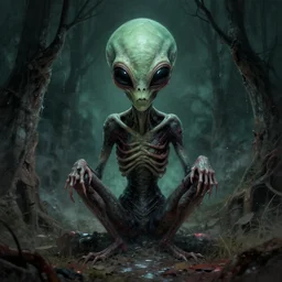 trypophobia alien, horror art