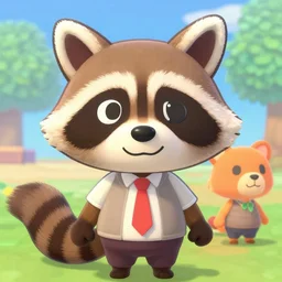 an illustration portrait of an anthropomorphic raccoon mob boss, by victo ngai, by stephen gammell, by george ault, in the style of animal crossing, artstation